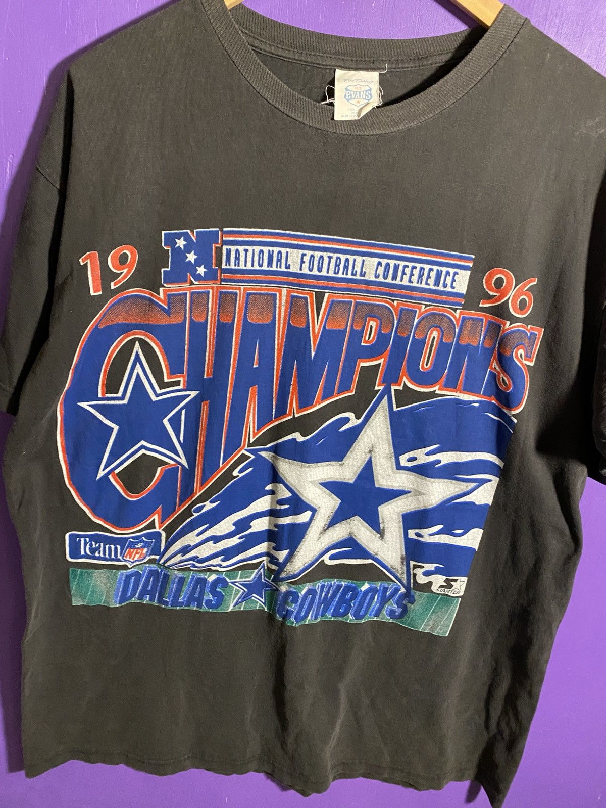 NFL × Vintage Vintage 1996 Dallas cowboys NFC champs Deion sanders tee Size US XL / EU 56 / 4 - 3 Thumbnail