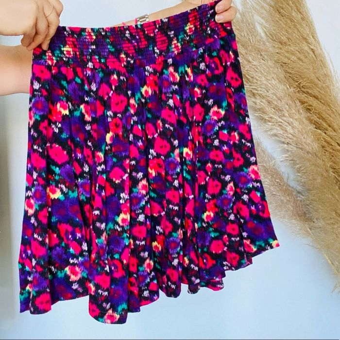 Vintage Vintage Y2k Black Pink Floral Mini Skirt High Or Low Rise Grailed 9922