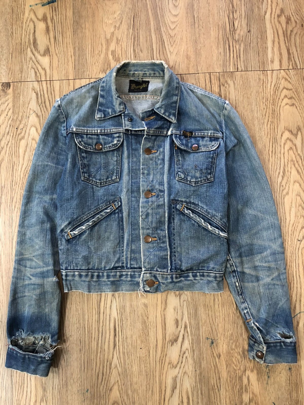 Vintage × Wrangler True vintage 70’s wrangler selvedge distressed denim Size US S / EU 44-46 / 1 - 2 Thumbnail