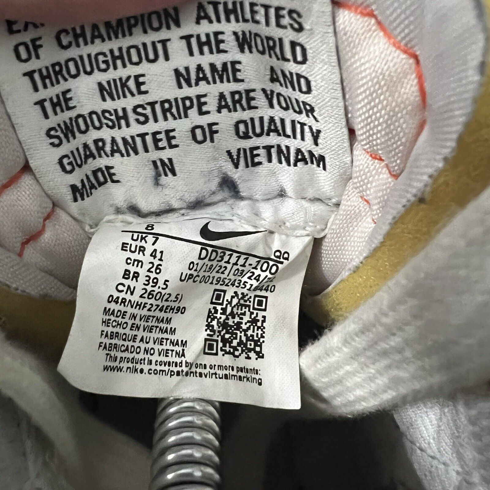 Nike Nike Blazer Mid 77 Jumbo Shoes White Black DD3111-100 Men 8 Size US 8 / EU 41 - 8 Thumbnail