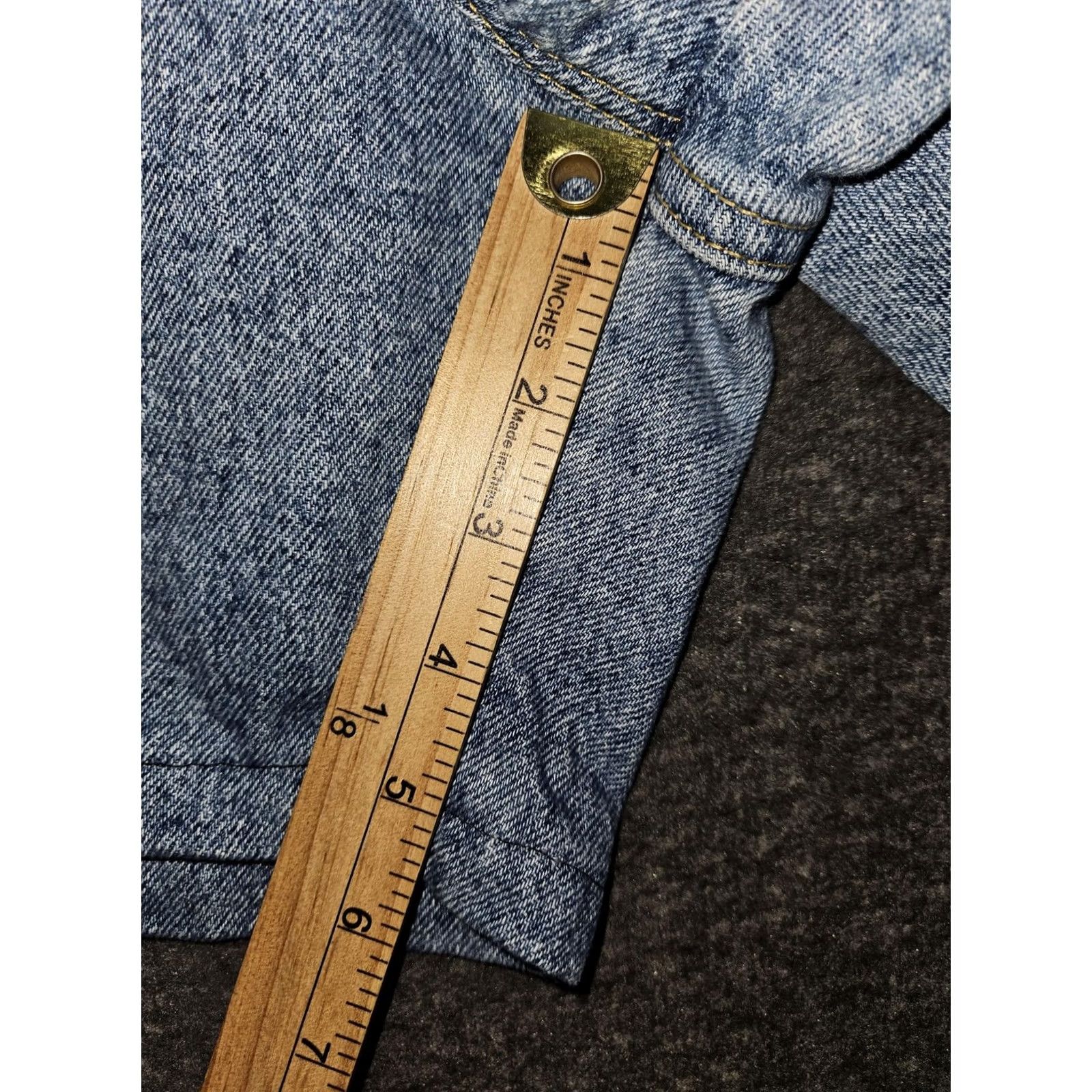 Lee VINTAGE Lee Shorts Womens 18 Medium Blue Denim High Waist Made USA 90s Jean Size 40" / US 18 - 6 Thumbnail