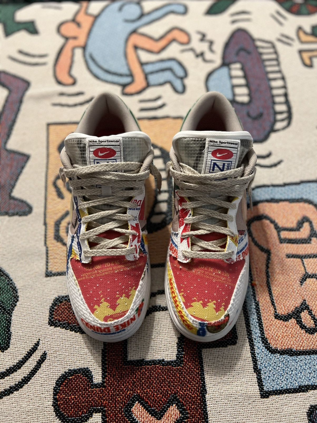 Designer × Nike × Vintage Dunk Low Patchwork Recycled material City Market Sz 11 Size US 11 / EU 44 - 4 Thumbnail