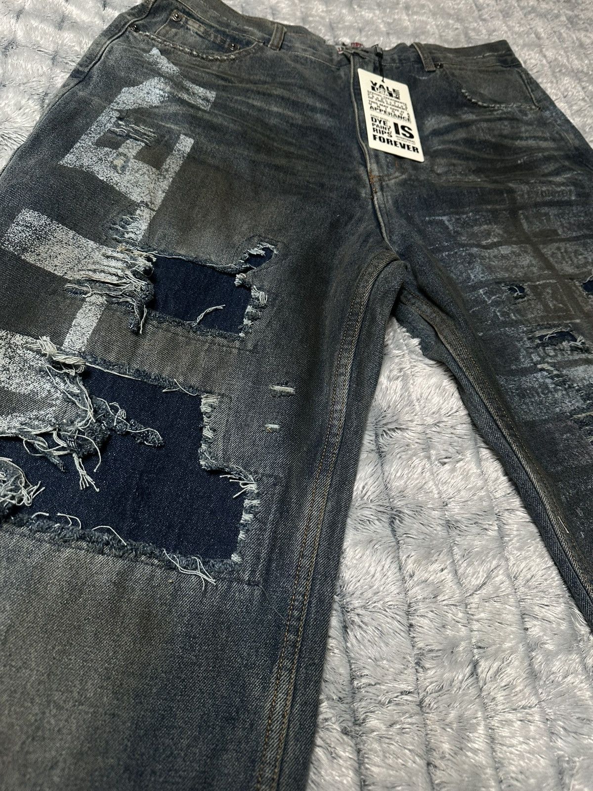 Vale Vale Glitch Denim Jeans Size US 32 / EU 48 - 2 Thumbnail