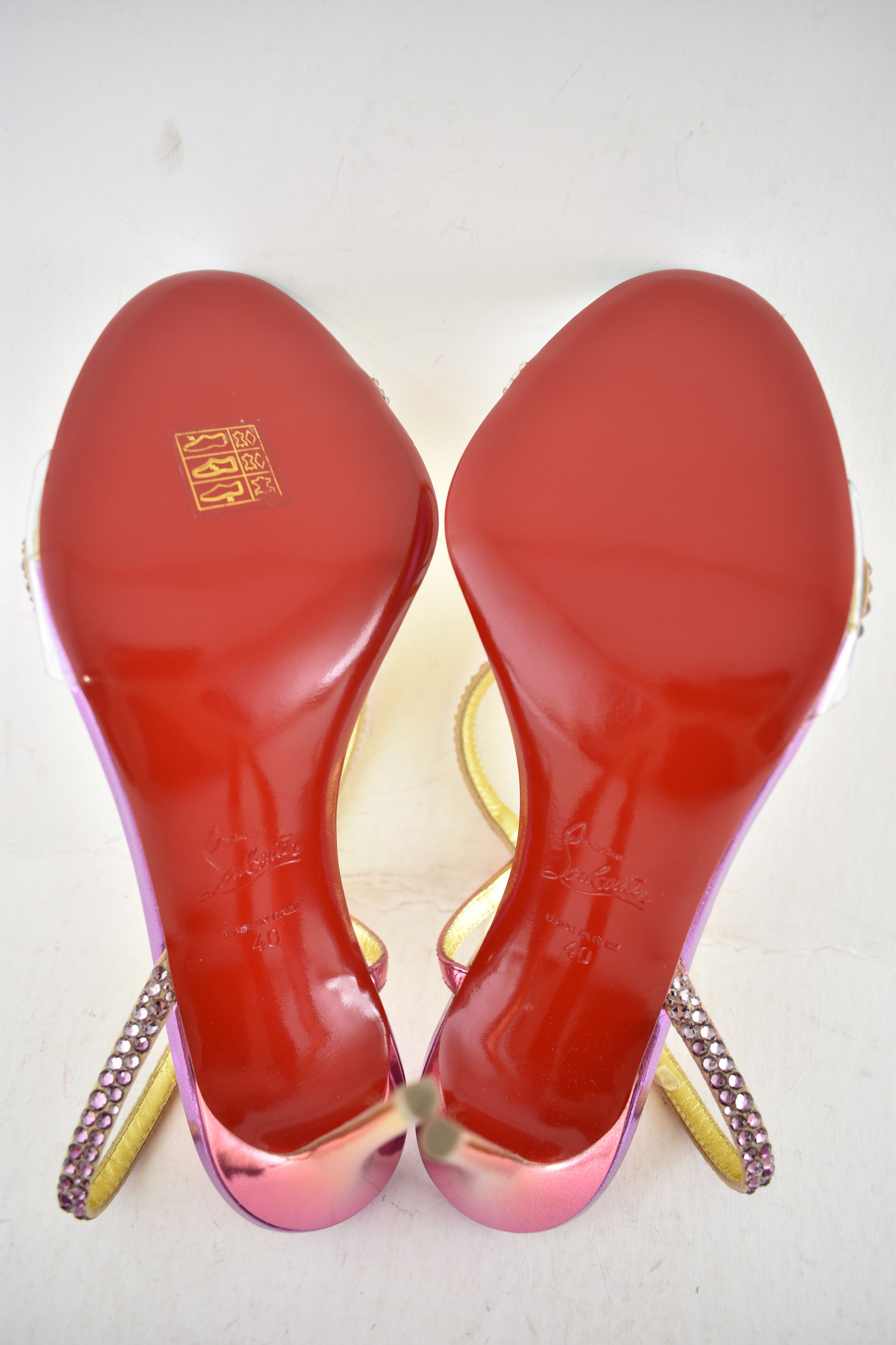Christian Louboutin Rosalie Strass Boreal 100 Ankle Strap Sandal Heel Pump 40 Size US 10 / IT 40 - 18 Thumbnail