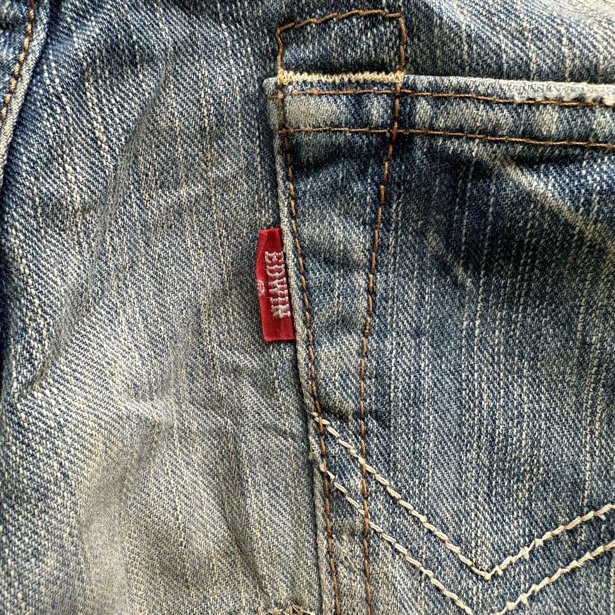 Japanese Brand Vintage 💥 Edwin Patchwork Faded Rusty Denim Jean Pant Faded Size US 32 / EU 48 - 15 Thumbnail