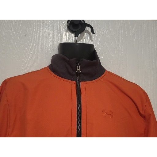Under Armour Under Armour Strider Windbreaker Men Sz L Orange Full Zip Li Size US L / EU 52-54 / 3 - 2 Thumbnail