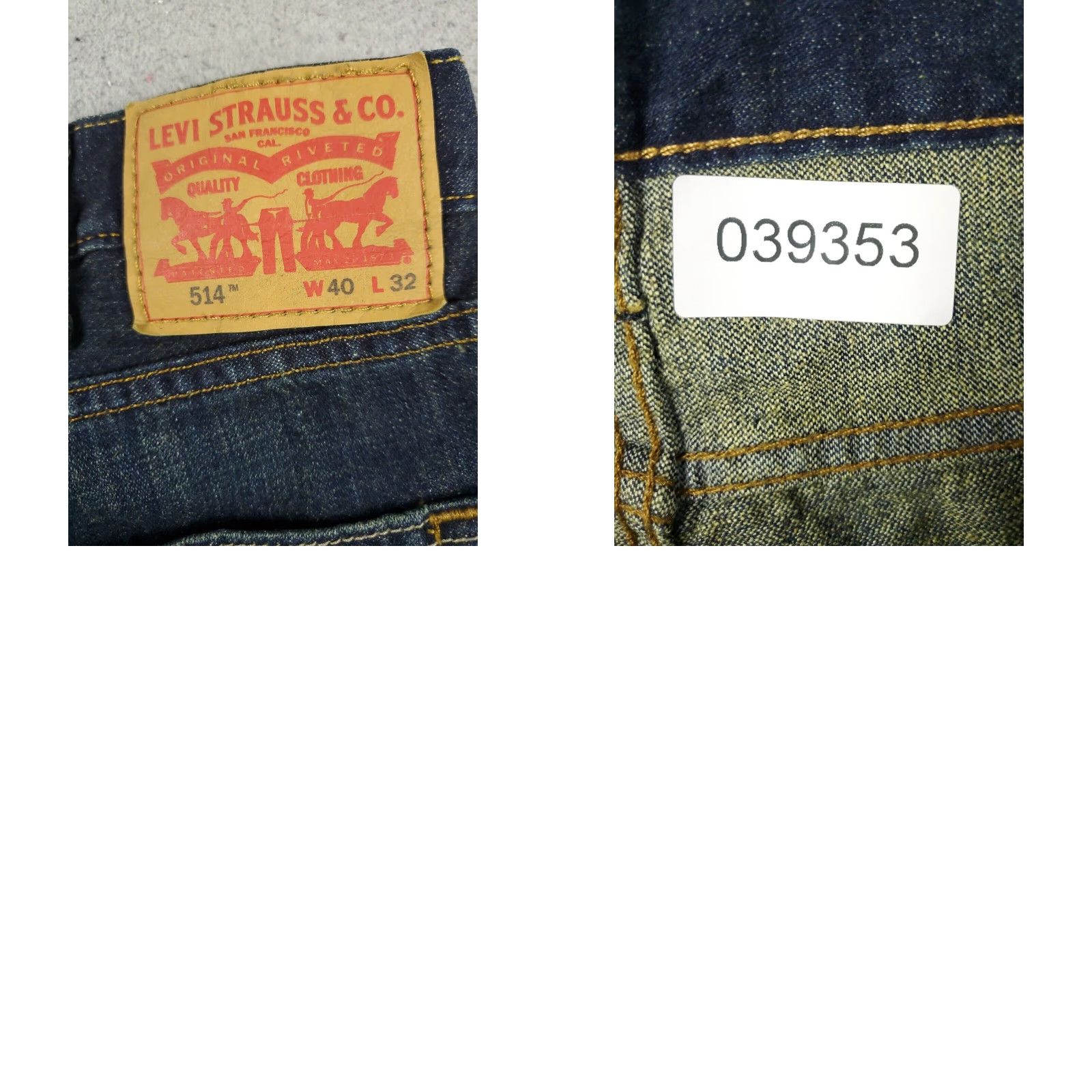 Levi's Levis 514 Straight Leg Jeans Mens Size 40x32 Blue Denim Size US 40 / EU 56 - 8 Thumbnail