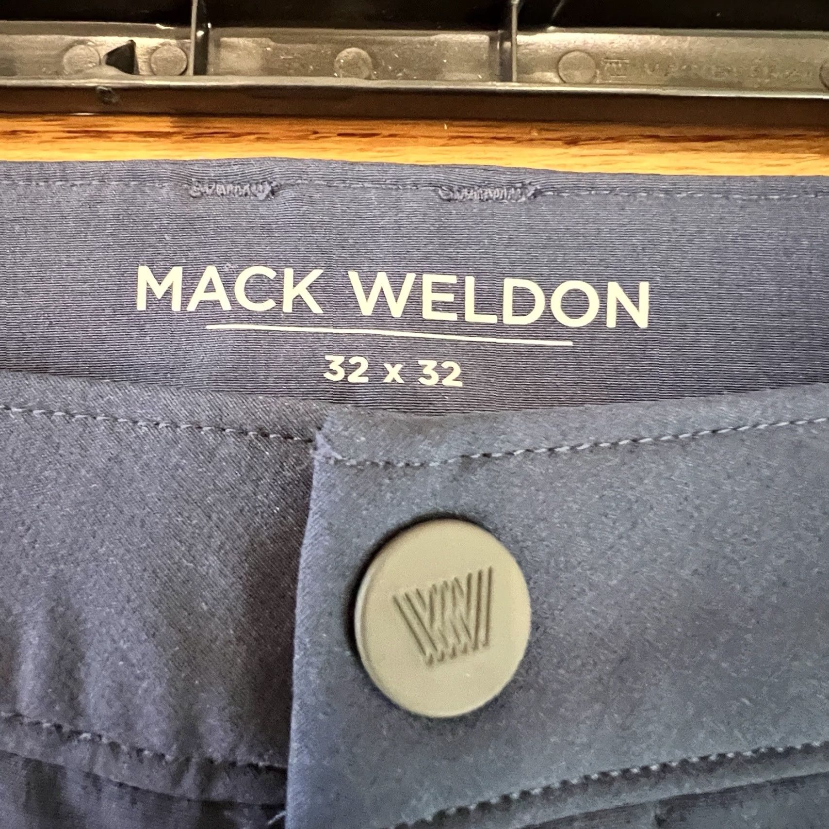 Vintage Mack Weldon Radius 5 Pocket Pant Mens Chino Straight Pant 32 Blue Regular 5-Pocket Design Logo Zipper Button Stretch Pocket Size US 32 / EU 48 - 2 Thumbnail