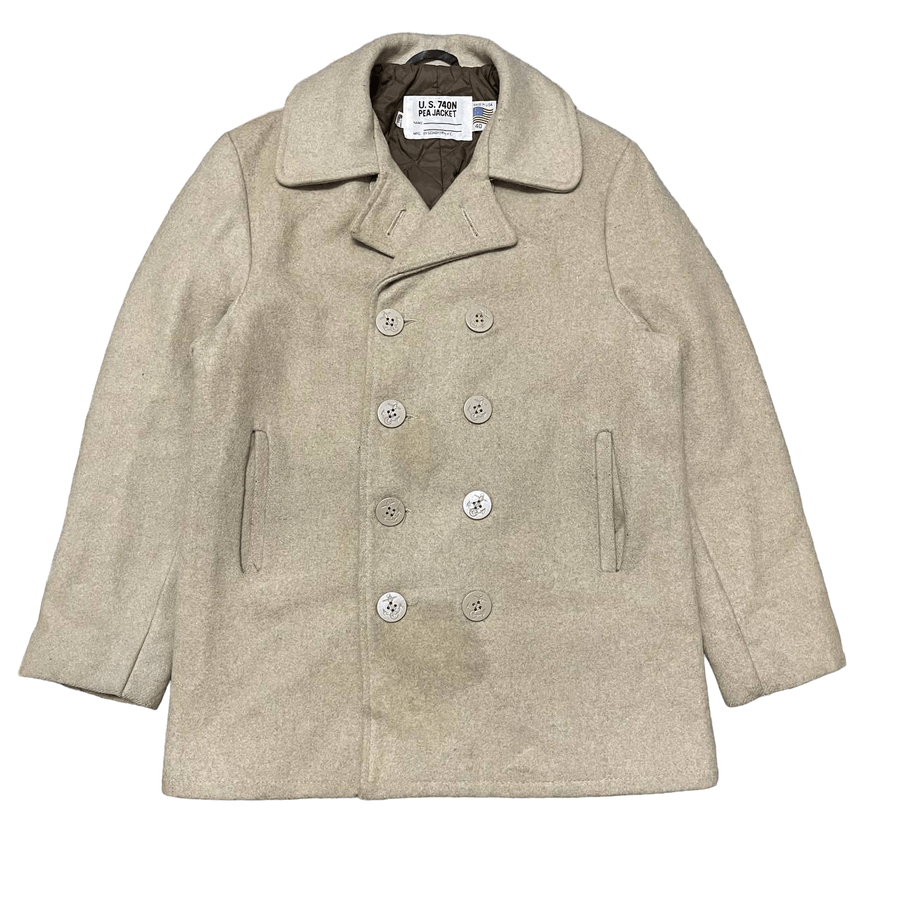 Vintage Vintage U. S. 740N Pea Jacket by Schott NYC Wool Peacoat Grailed
