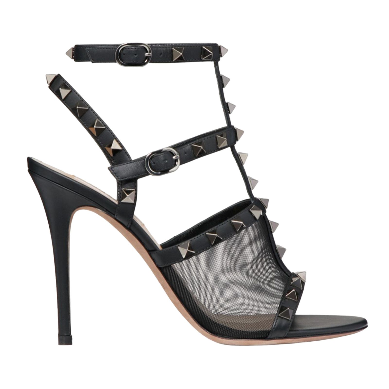 Valentino Rockstud 105 Stud Cage Ankle Strap Sandal Heel Pump 39.5 Size US 9.5 / IT 39.5 - 1 Thumbnail