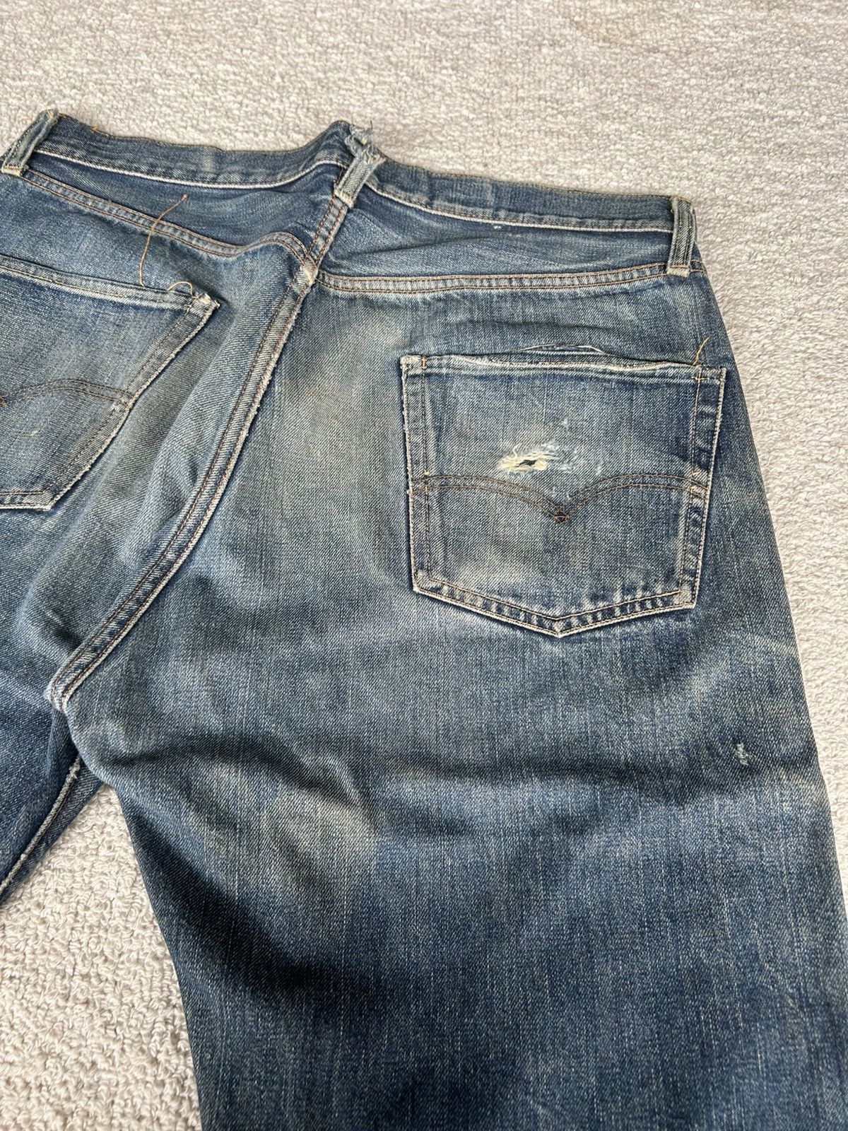 Levi's × Vintage Vtg 50-60s Levis Big E Single Button6 Selvedge Distressed Size US 36 / EU 52 - 19 Thumbnail