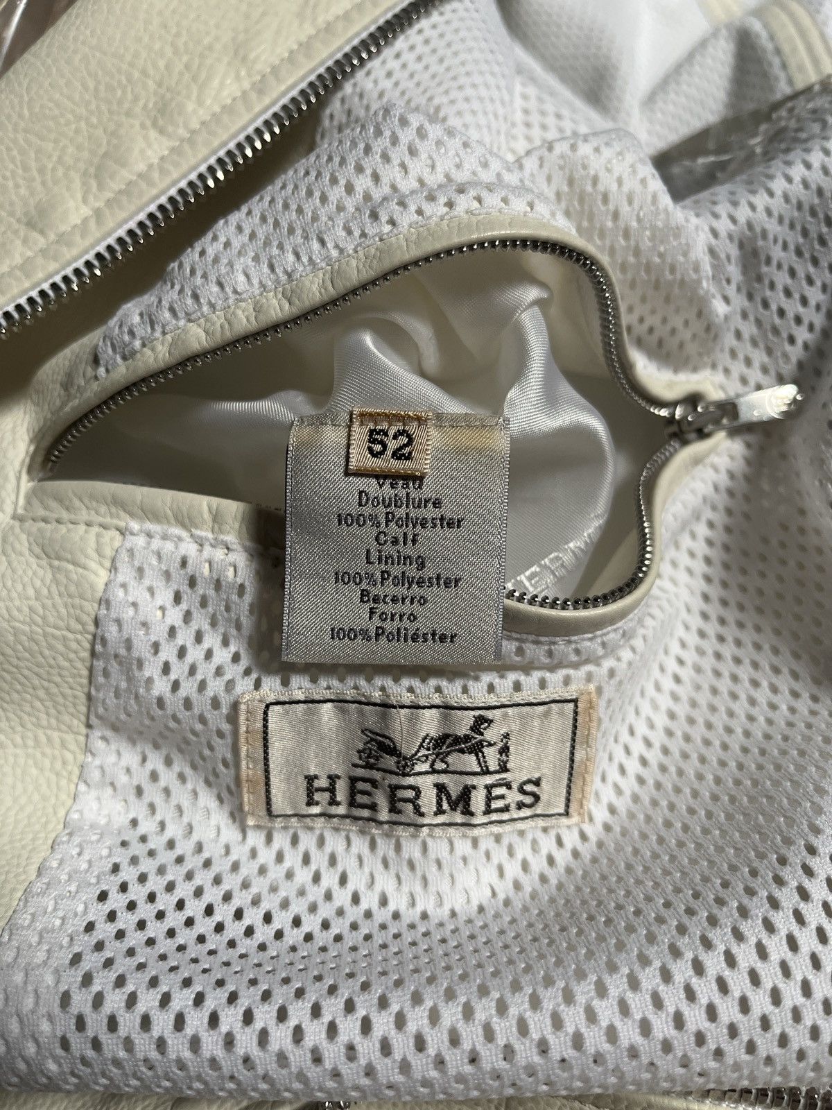 Hermes Hermes white leather jacket very light Size US L / EU 52-54 / 3 - 25 Thumbnail