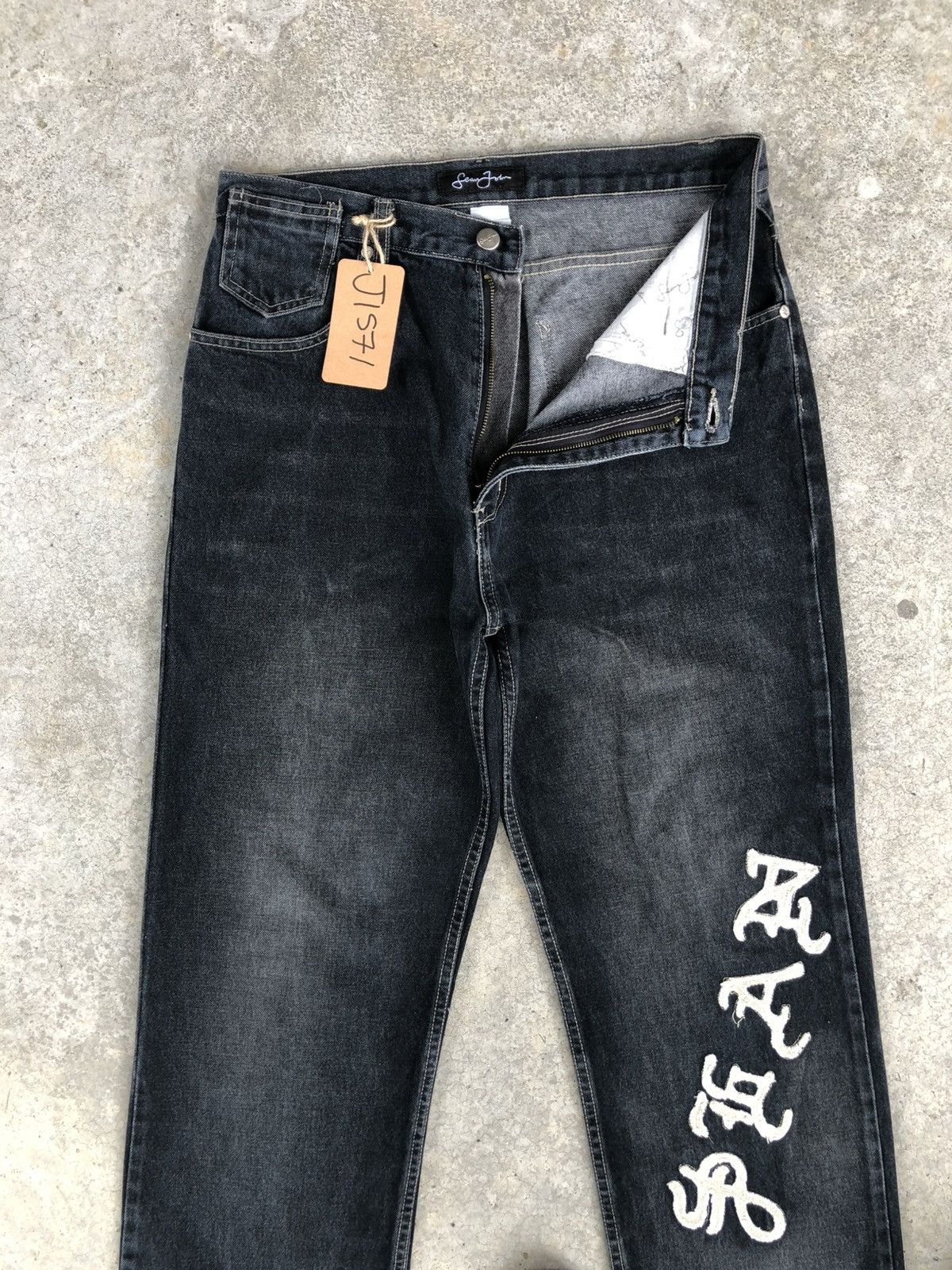 Sean John Sean John Embroidered Jeans Baggy Jeans Distressed Size US 31 - 3 Thumbnail