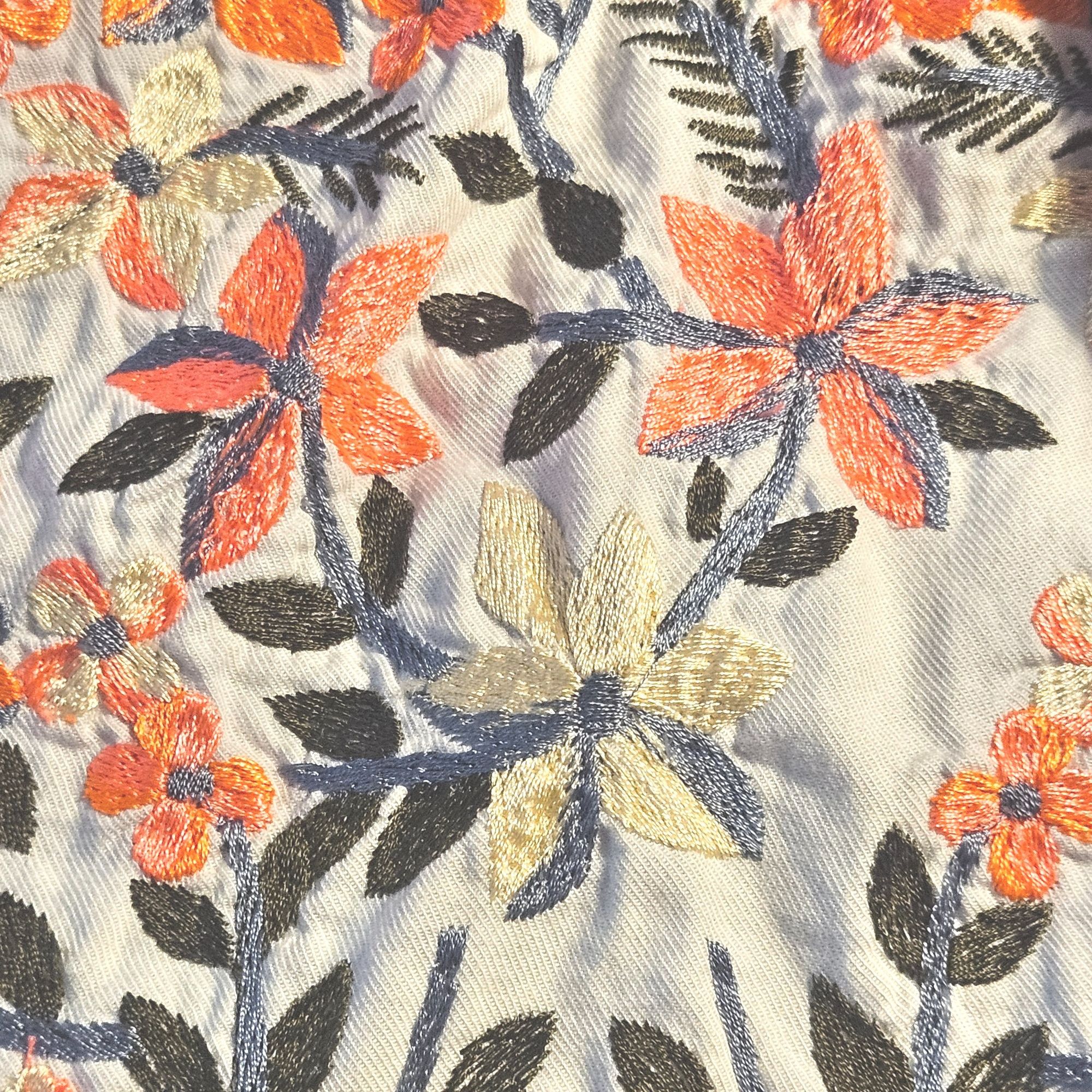 Free People Free People Fleur Du Jour Dress White Floral Embroidery M – Size M / US 6-8 / IT 42-44 - 5 Thumbnail