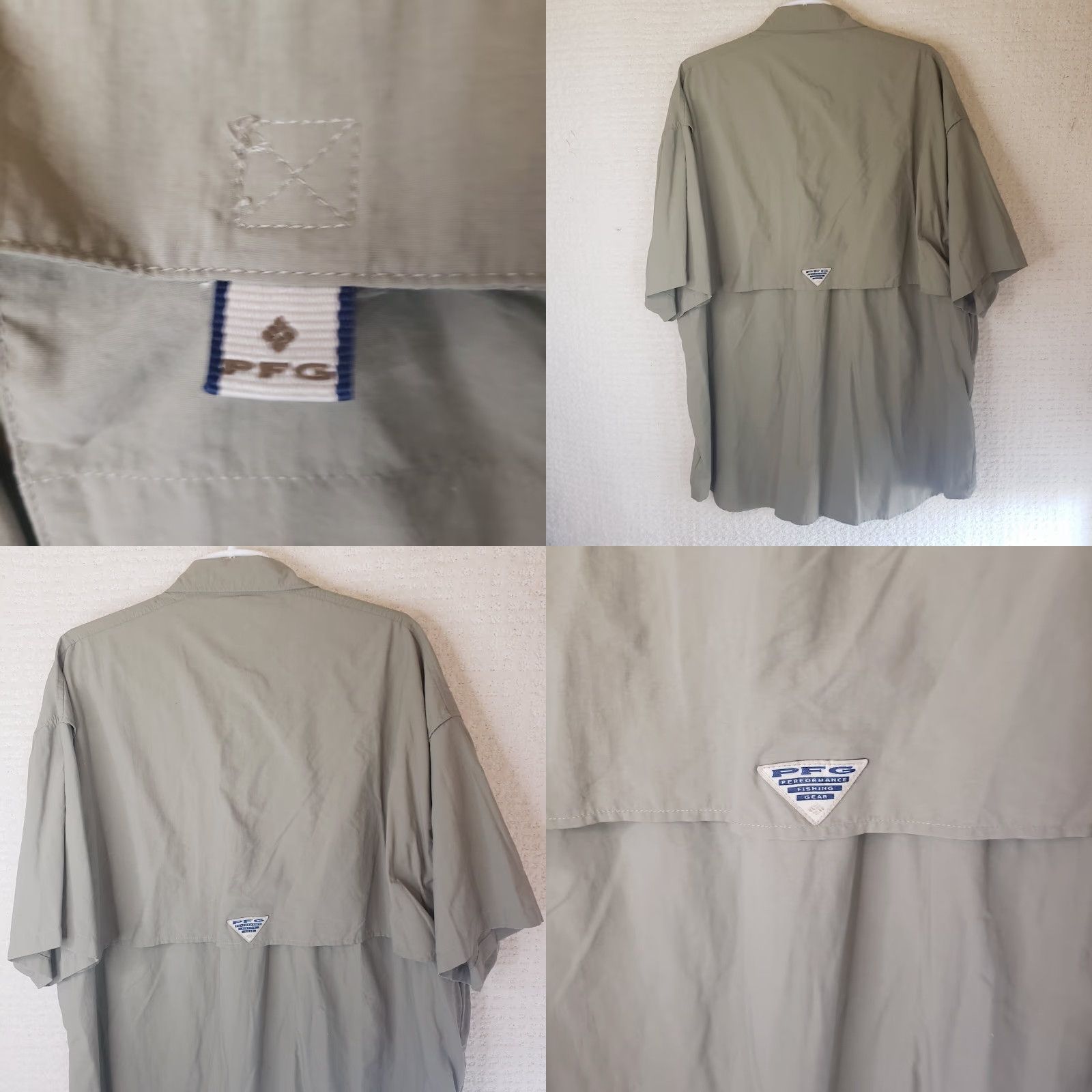 Vintage Columbia PFG Coastal Conservation Association Shirt Men 2XL Khaki Button-Up Short Sleeve Size US XXL / EU 58 / 5 - 8 Thumbnail