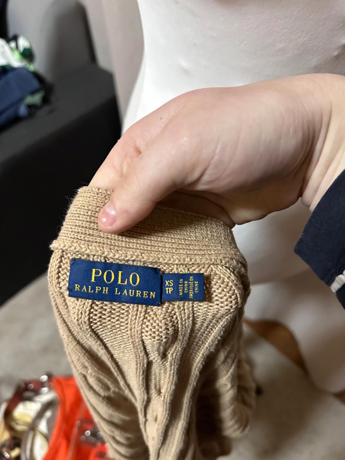 Polo Ralph Lauren Ralph Lauren Polo Camel Brown Cotton Cable Knit Cardigan XS Size XS / US 0-2 / IT 36-38 - 6 Thumbnail