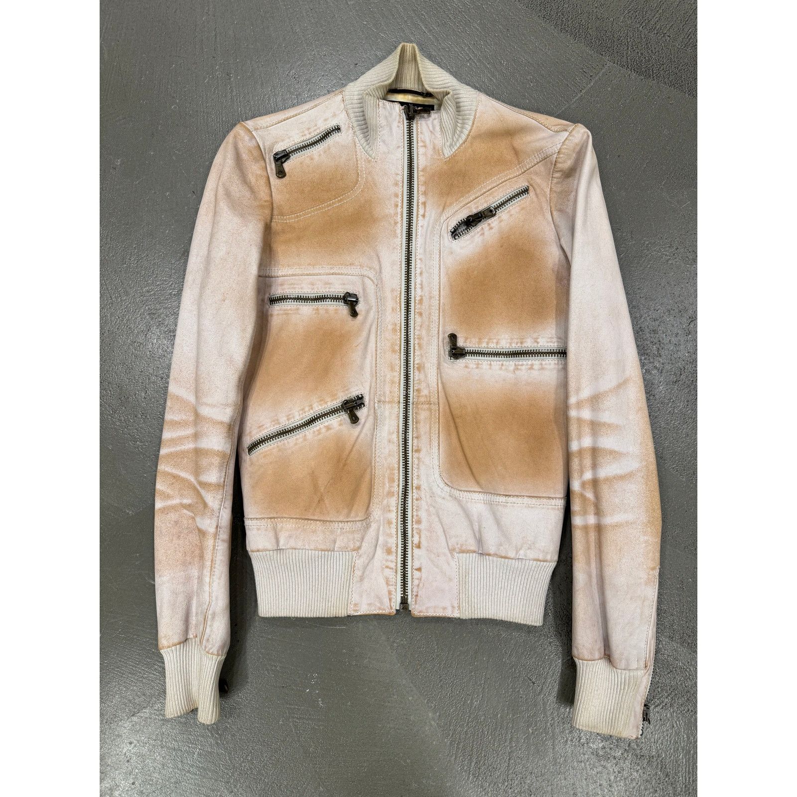 Dolce & Gabbana S/S 2003 Dolce & Gabbana multi zipper rust stained jacket Size US M / EU 48-50 / 2 - 1 Thumbnail