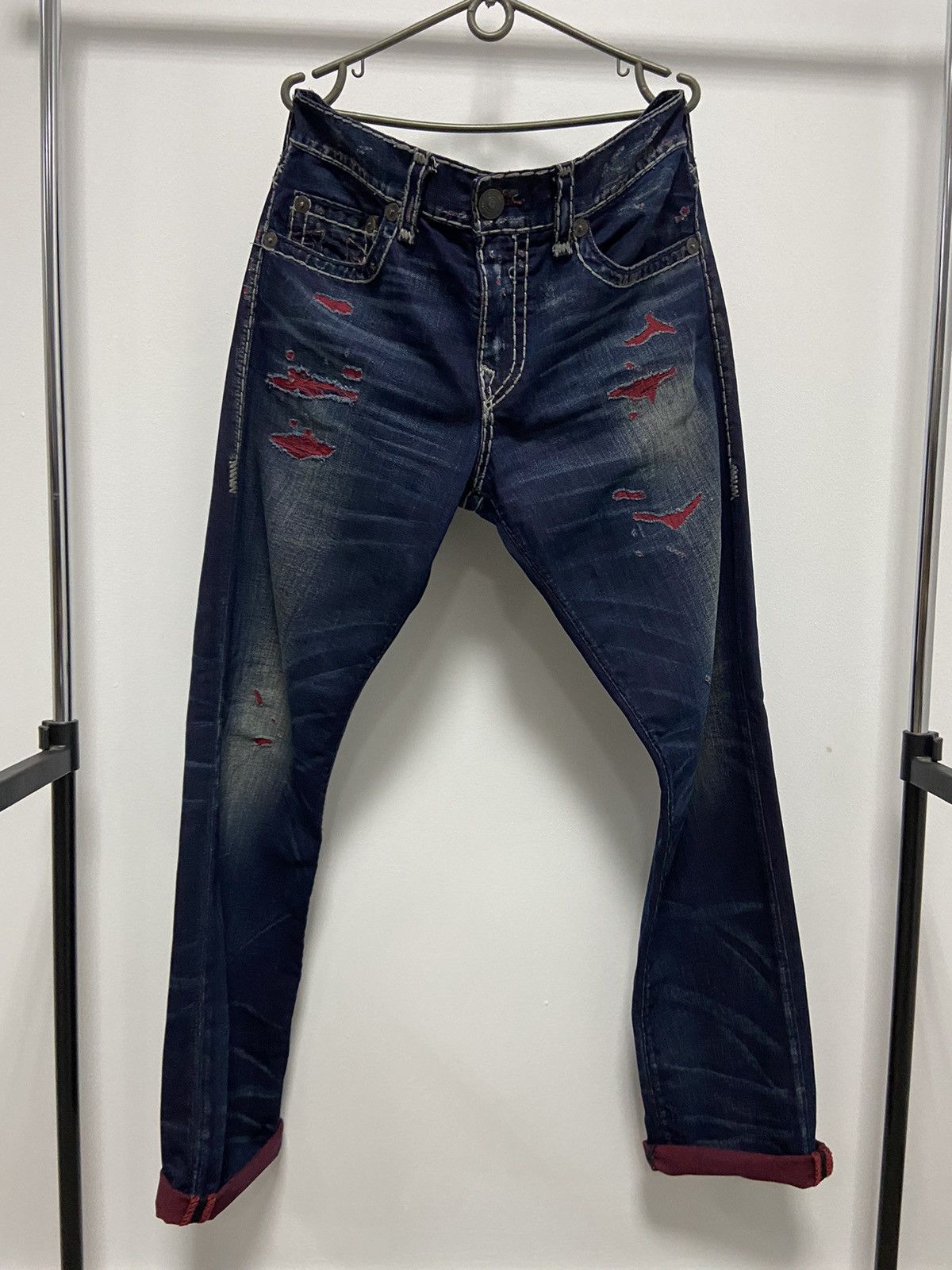 True Religion × Vintage True Religion jeans Pants Selvedge Vintage Y2K Distressed Size US 34 / EU 50 - 2 Thumbnail