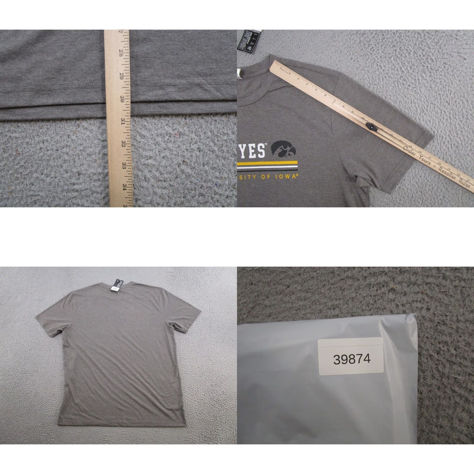 Vintage Hawkeyes Sideline Graphic Tee T-Shirt Mens 2XL Gray Sideline University Shirt Size US XXL / EU 58 / 5 - 8 Thumbnail