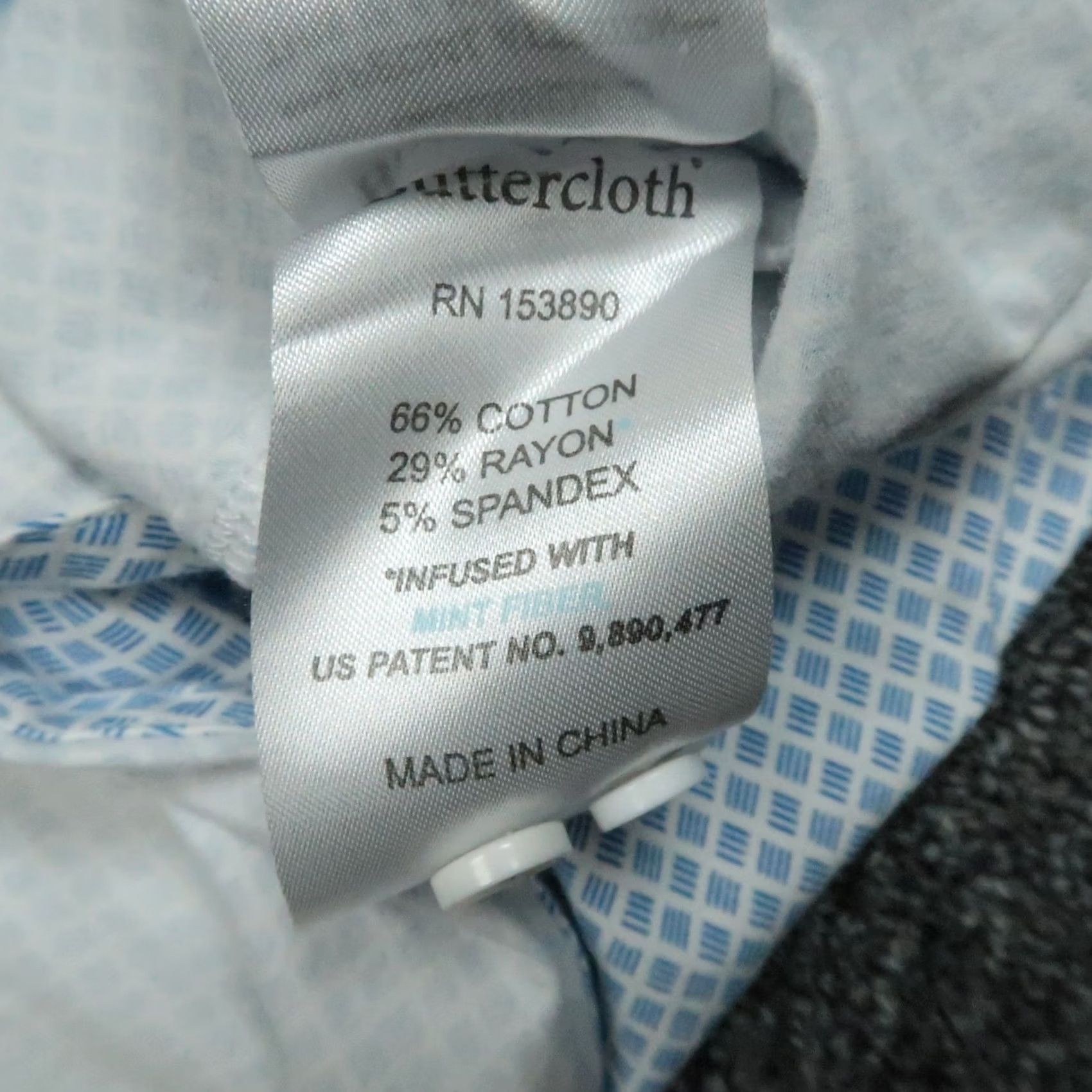 Vintage Buttercloth Shirt Mens L Blue White Geo Long Sleeve Icy Cotton Slim Fit Size US L / EU 52-54 / 3 - 5 Thumbnail