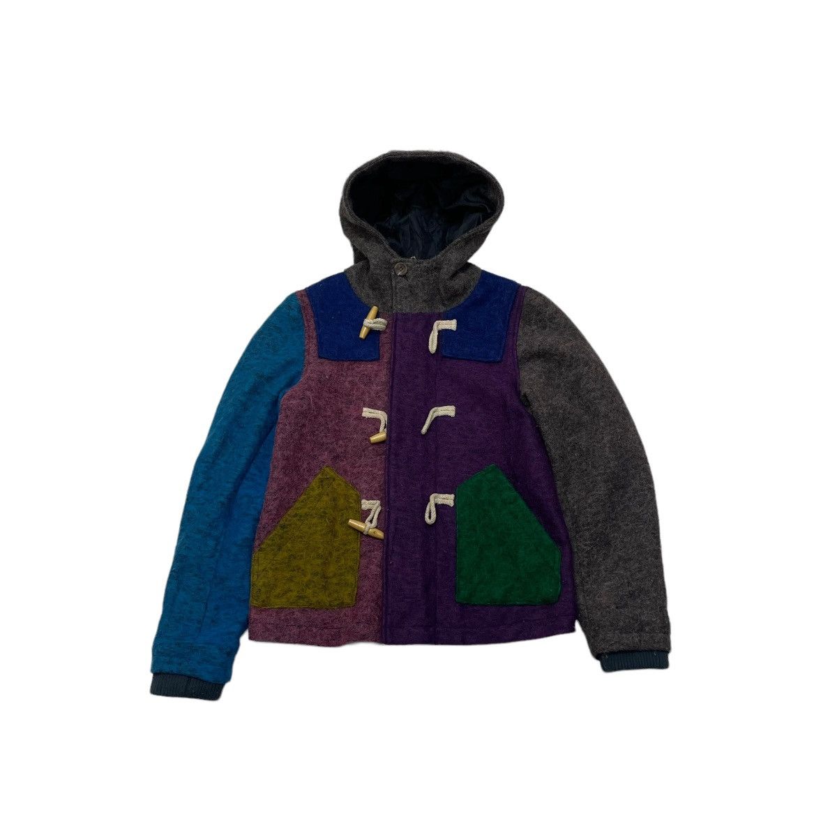 45rpm 💥Japanese Brand Go Slow Caravan Mohair Wool Pacthwork Style Size US S / EU 44-46 / 1 - 3 Thumbnail