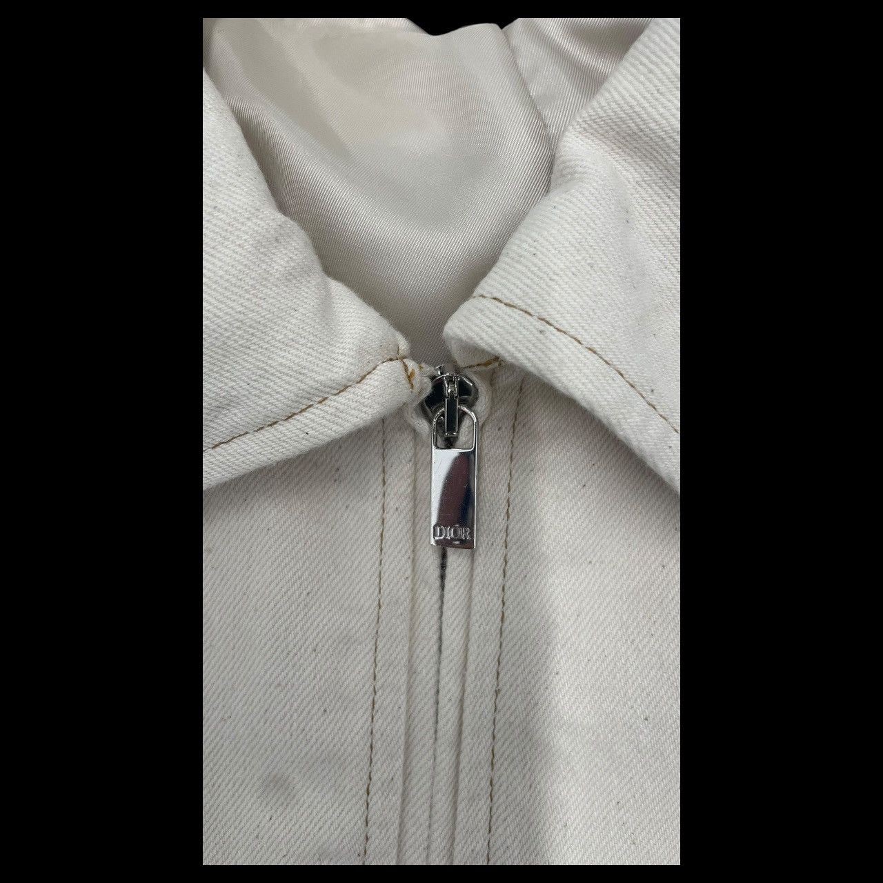 DENIM TEARS × Dior Dior X Denim Tears Dior Tears Cream Embroidered Zip Up Sz 50 Size US M / EU 48-50 / 2 - 5 Thumbnail