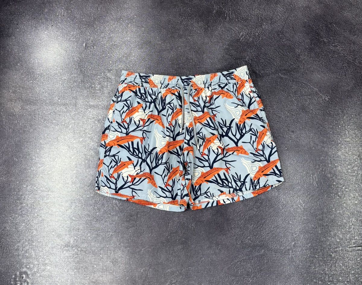 Vilebrequin Vilebrequin Men’s Polyamide Fishes Beach Board Swim Shorts Size US 38 / EU 54 - 1 Thumbnail