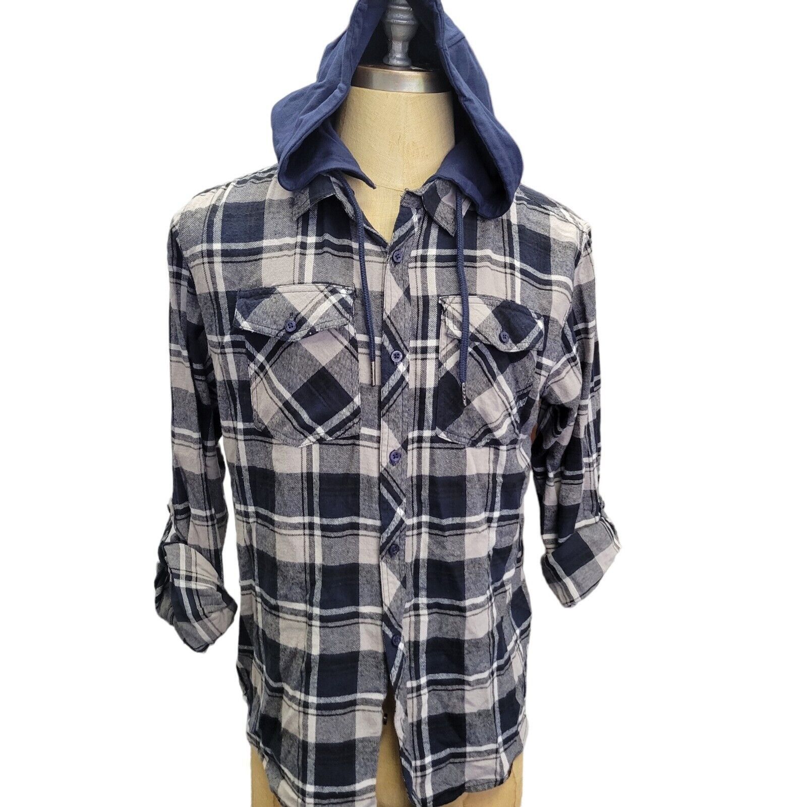 Silver Jeans Co. Silver Jeans Plaid Hoodie Long Sleeve Shirt Men's. Size Lar Size US L / EU 52-54 / 3 - 1 Thumbnail
