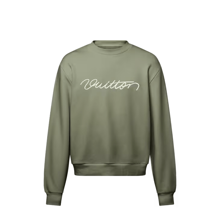 Louis Vuitton Embroidered Signature Crewneck Size US L / EU 52-54 / 3 - 1 Thumbnail