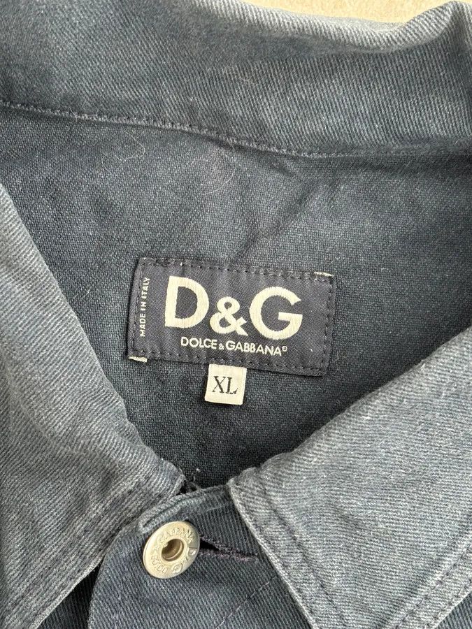 Dolce & Gabbana 2000s Dolce & Gabbana Navy Trucker Jacket Size US L / EU 52-54 / 3 - 9 Thumbnail