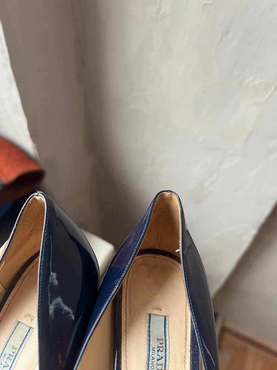 Prada PRADA NAVY PATERN LEATHER PLATFORM HEELS RARE SIZE 38.5 Size US 8.5 / IT 38.5 - 6 Thumbnail