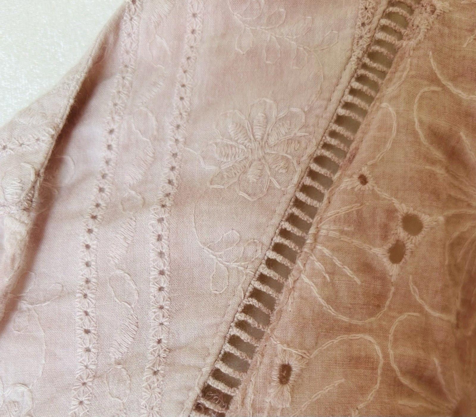 Polo Ralph Lauren POL Anthropology Pink Embroidered Eyelet Crop Top L Size L / US 10 / IT 46 - 2 Thumbnail