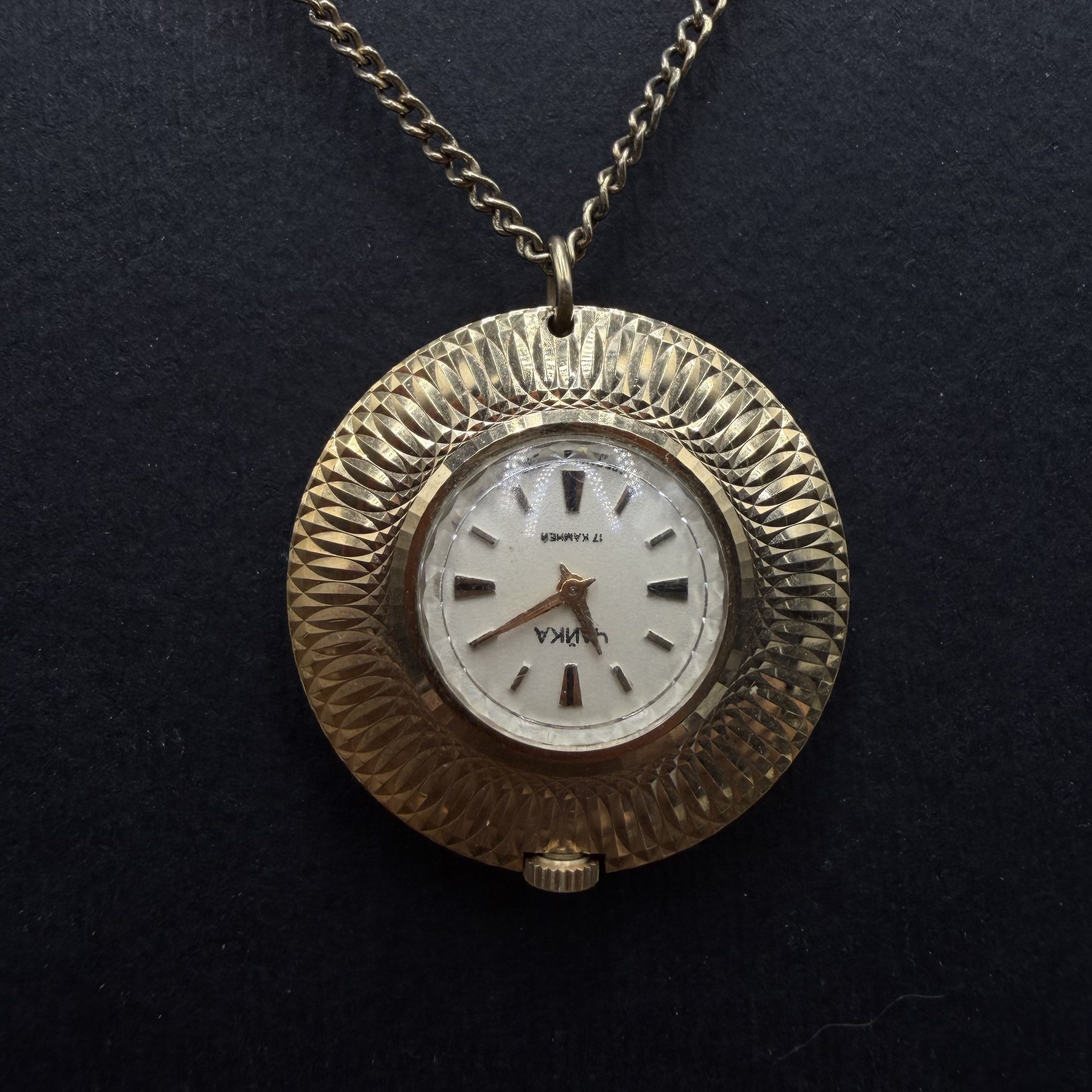 Vintage Vintage Soviet Chaika Pendant Watch AU Gilded 17 Jewels Size ONE SIZE - 4 Thumbnail