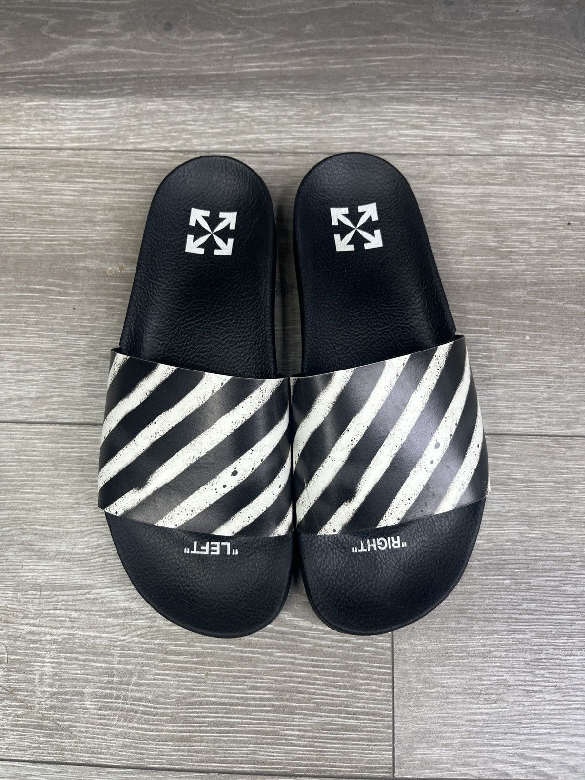 Off-White Off-White Spray Stripes Slides Size US 11 / EU 44 - 2 Thumbnail