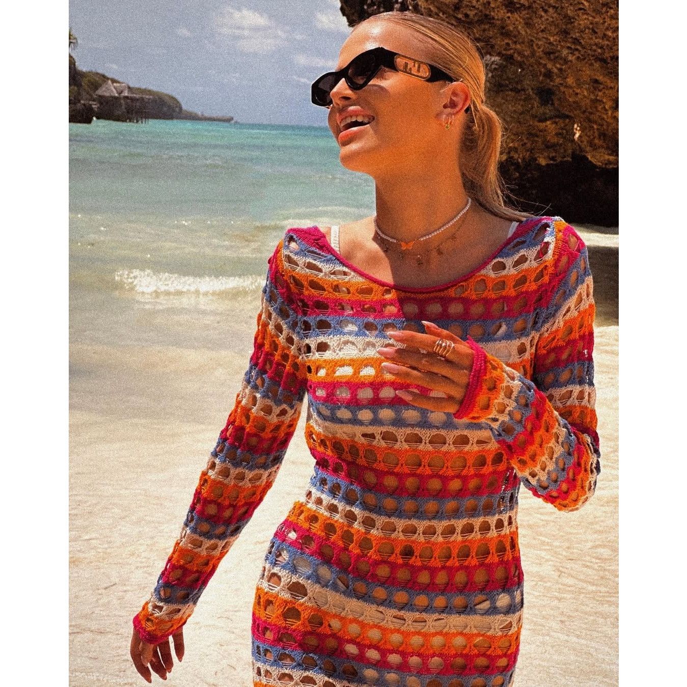Mango LAST ONE!!! Mango Crochet Maxi Dress Resort Vacation NWT Size M / US 6-8 / IT 42-44 - 11 Thumbnail