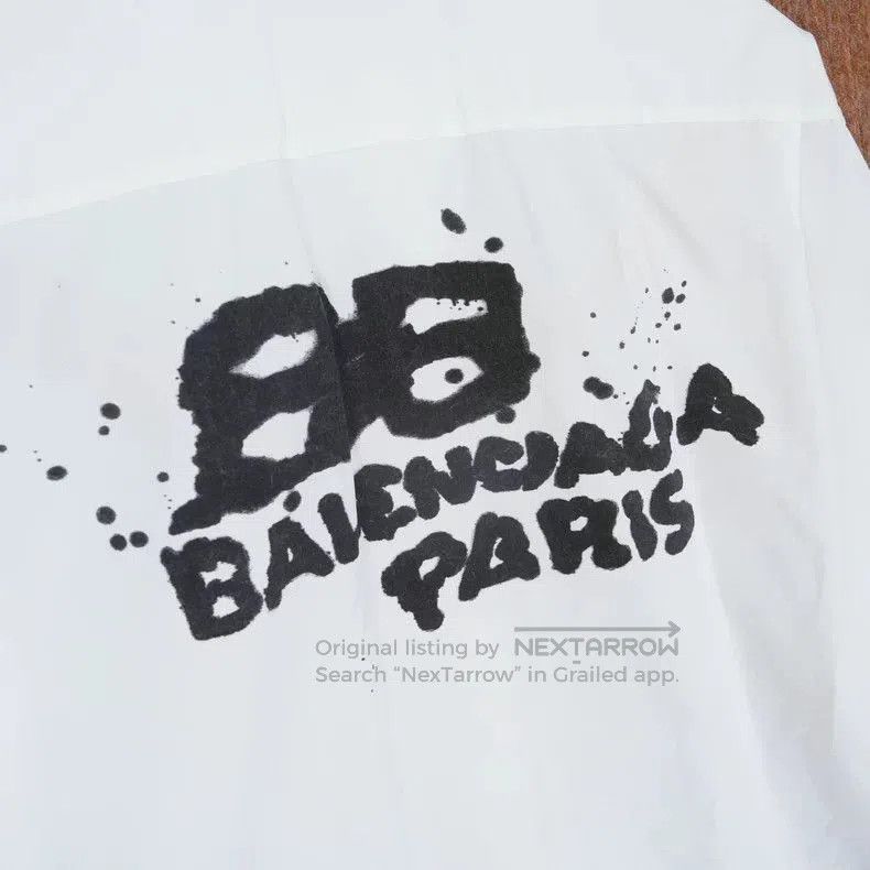 Balenciaga Balenciaga White Ink Letter Shirt. Size US M / EU 48-50 / 2 - 4 Thumbnail