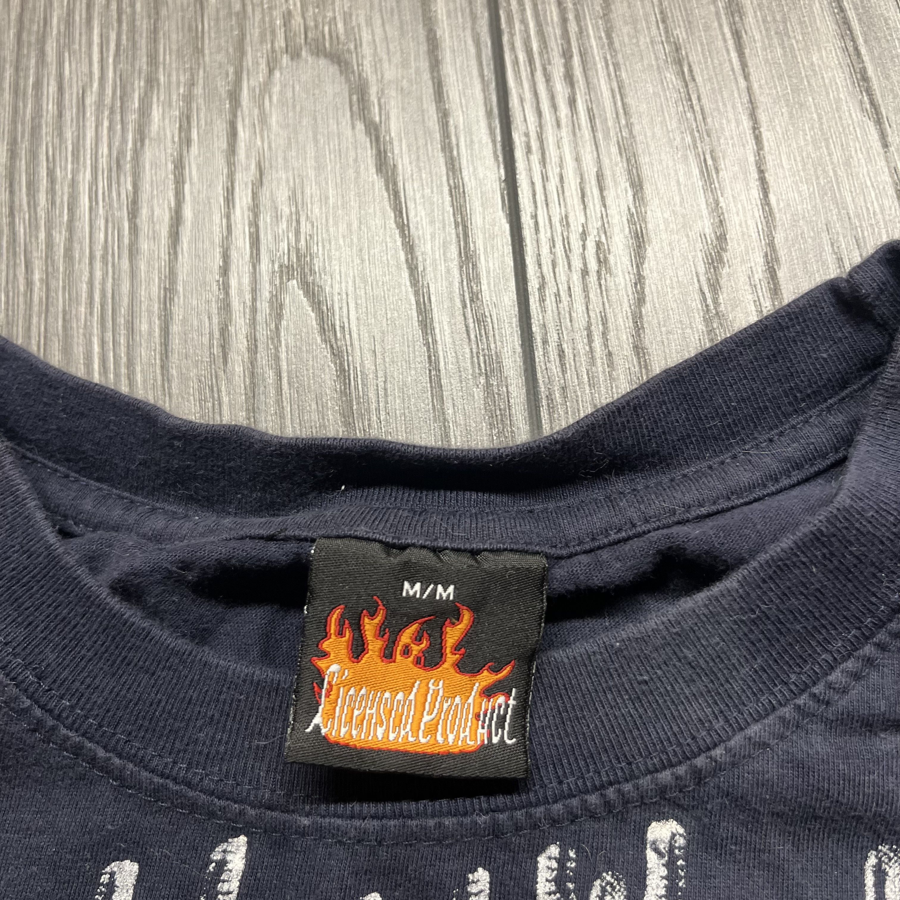 Vintage Vintage Tattoo Ink Y2k Chains Wolf T Shirt Blue Medium Size US M / EU 48-50 / 2 - 3 Thumbnail