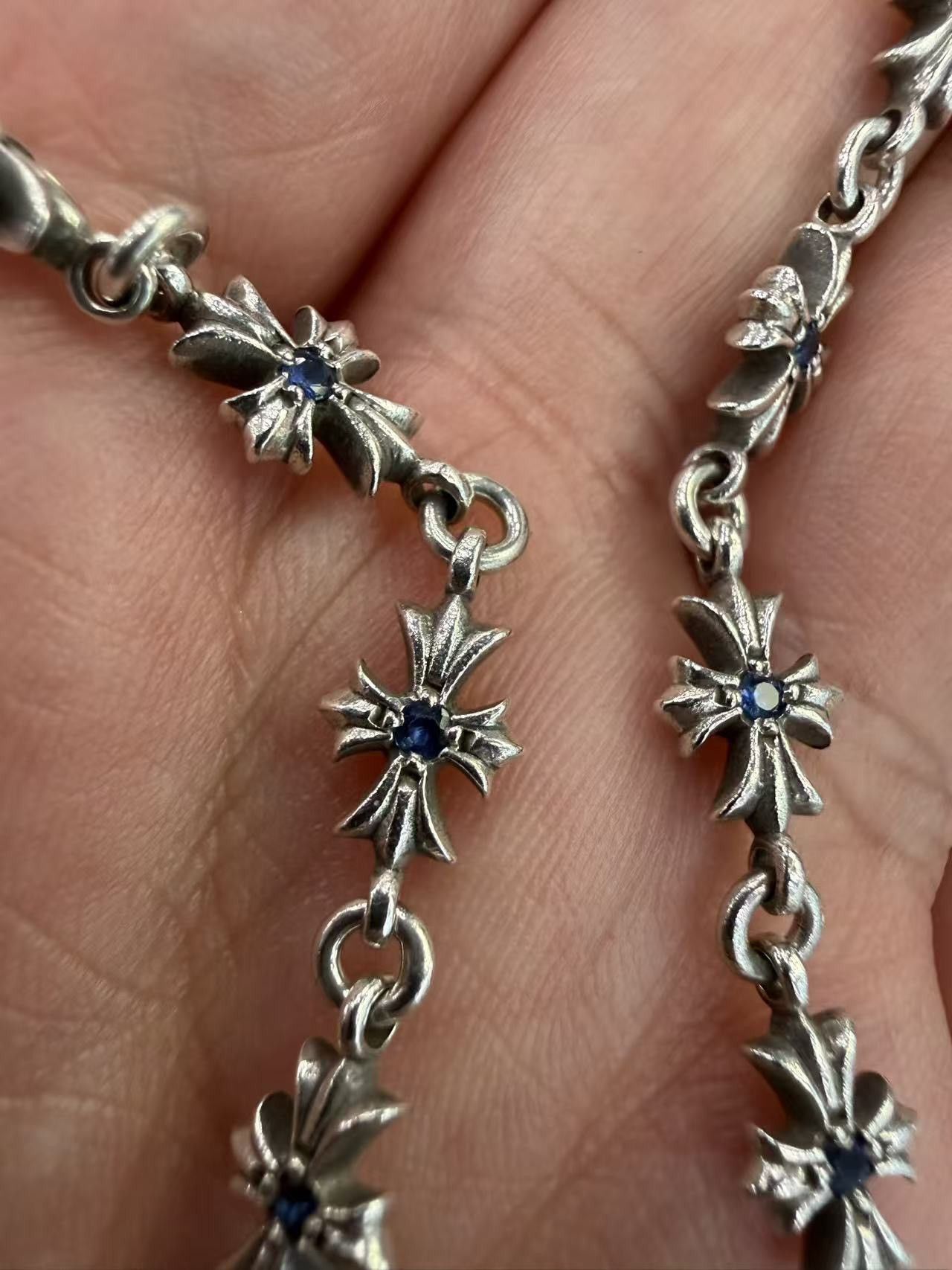 Chrome Hearts Chrome Hearts Sapphire TinyE Silver Bracelet Size ONE SIZE - 1 Thumbnail