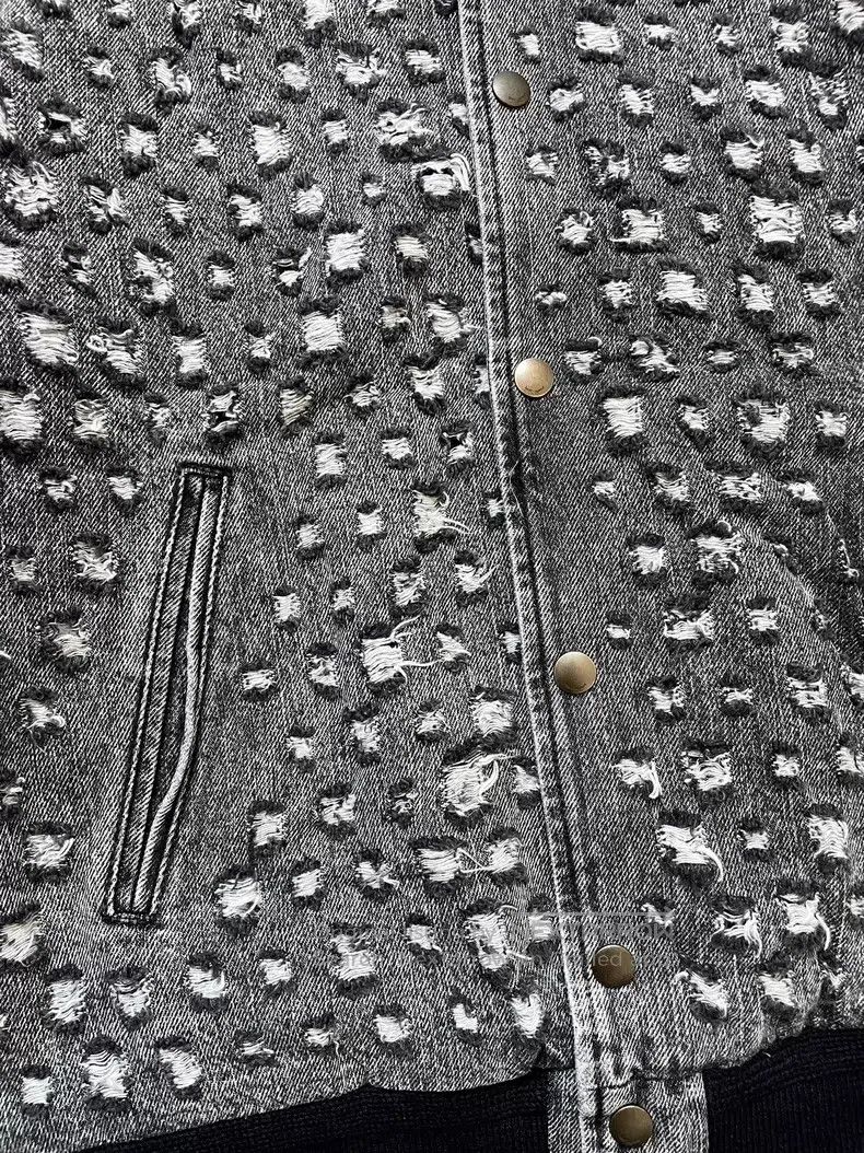 Saint Laurent Paris Saint Laurent Paris Distressed Denim Jacket Size US M / EU 48-50 / 2 - 3 Thumbnail