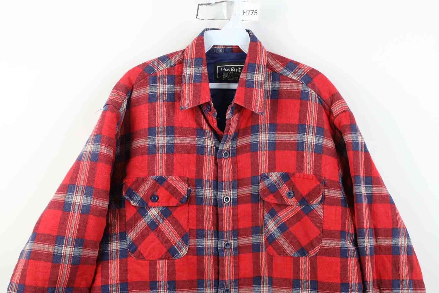 Vintage Vintage 70s Streetwear Flannel Shirt Jacket Jac Shirt Size US L / EU 52-54 / 3 - 2 Thumbnail