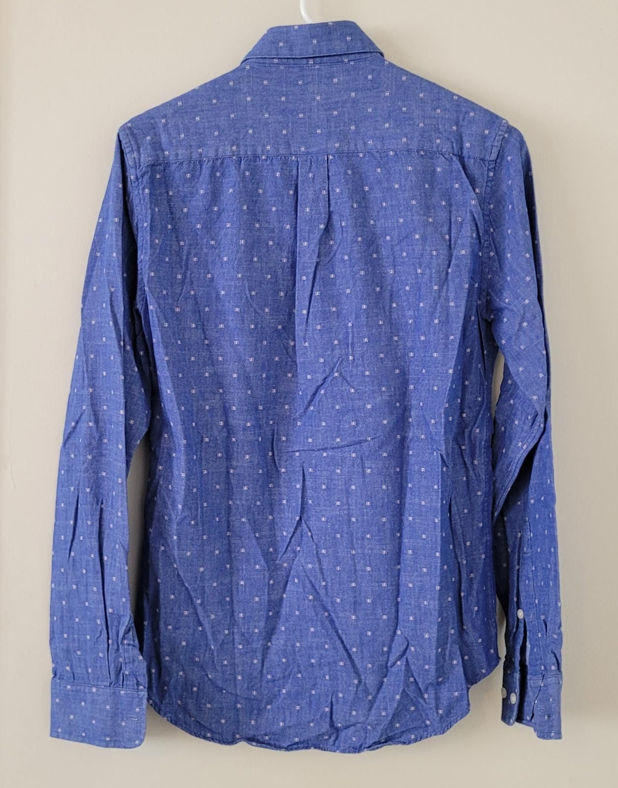 Other Velour by Nostalgi Men XS Button Shirt Long Sleeve Blue Dot Size US XS / EU 42 / 0 - 2 Thumbnail