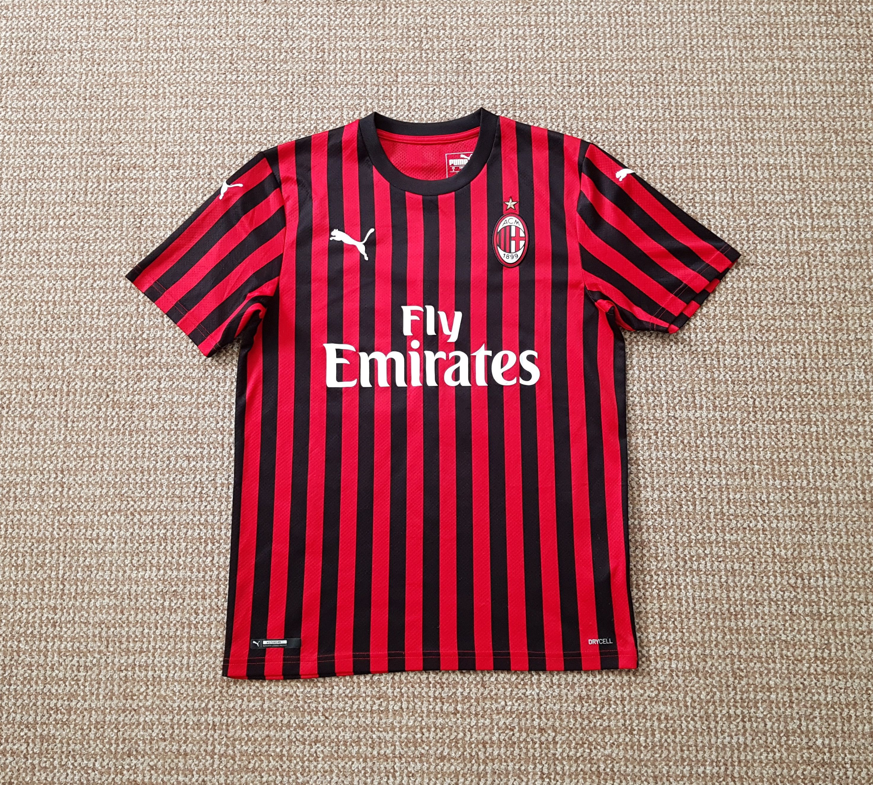 Puma Milan AC Zlatan Ibrahimovic 2019/20 Home Soccer Jersey Size US S / EU 44-46 / 1 - 2 Thumbnail