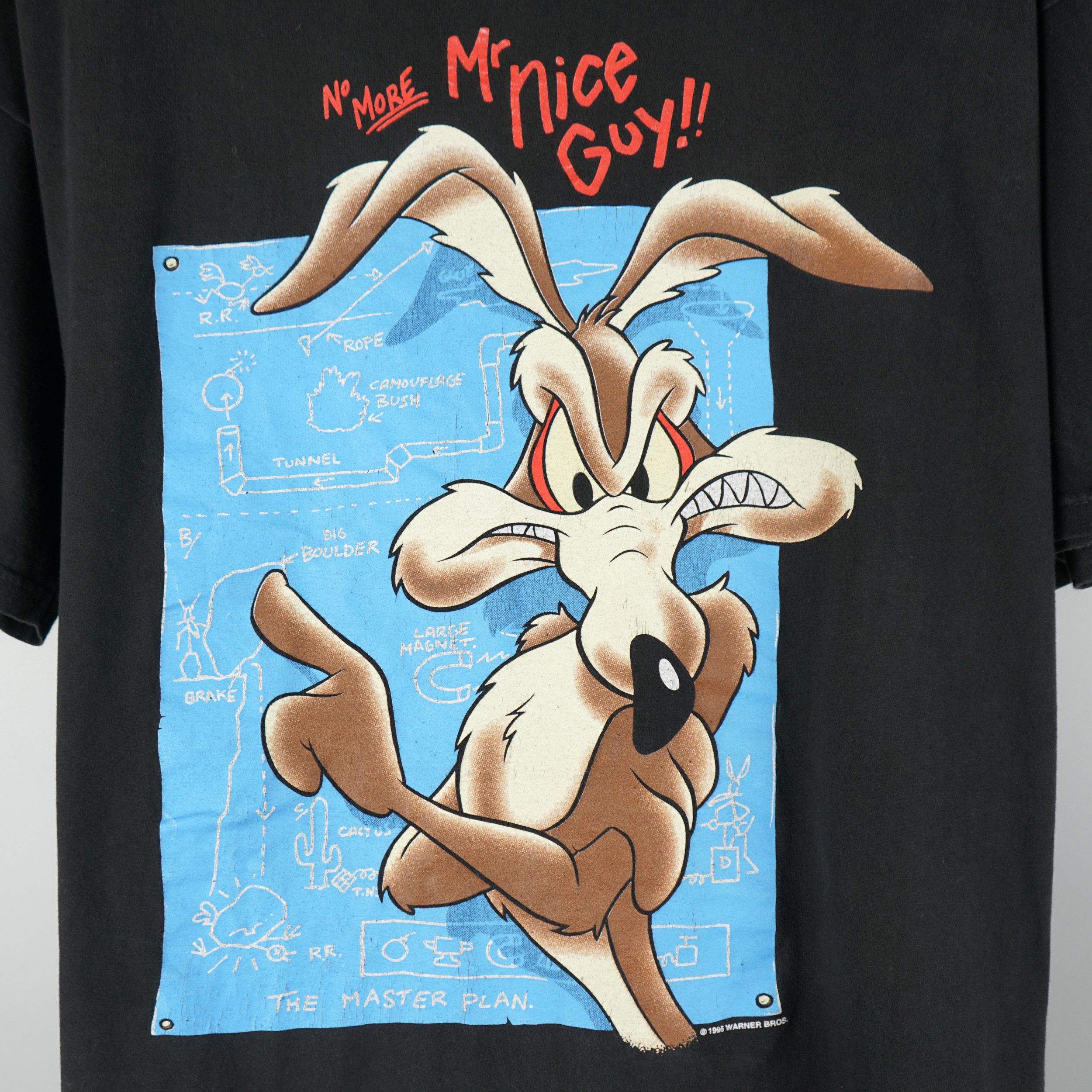 Cartoon Network × Vintage × Warner Bros 1995 Willie Coyote No More Mr. Nice Guy T-Shirt Size US XL / EU 56 / 4 - 2 Thumbnail