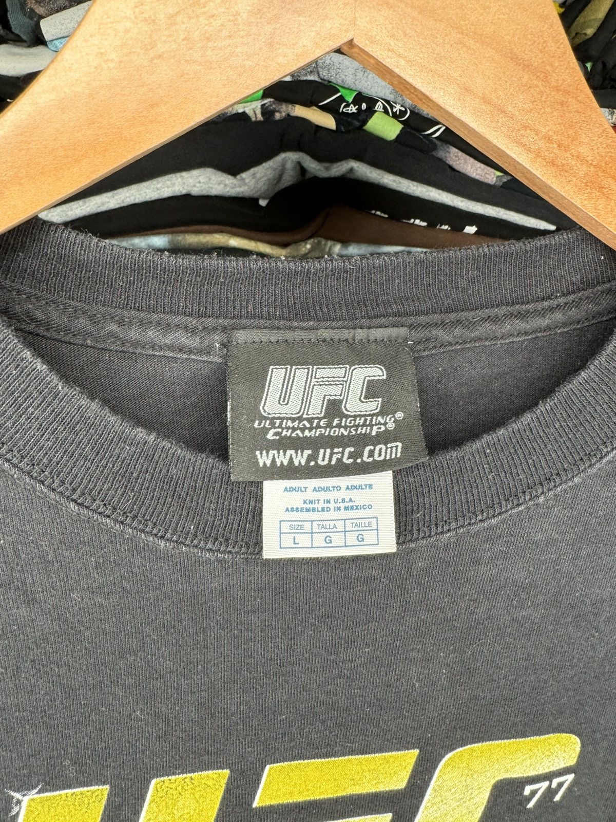 UFC × Vintage 2007 UFC 77 Silva vs Franklin Promo Card Large Graphic Tee Size US L / EU 52-54 / 3 - 4 Thumbnail