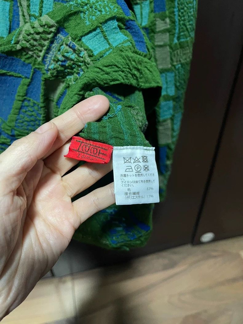 Issey Miyake Issey Miyake Green color-blocked knitted top Size M / US 6-8 / IT 42-44 - 3 Thumbnail