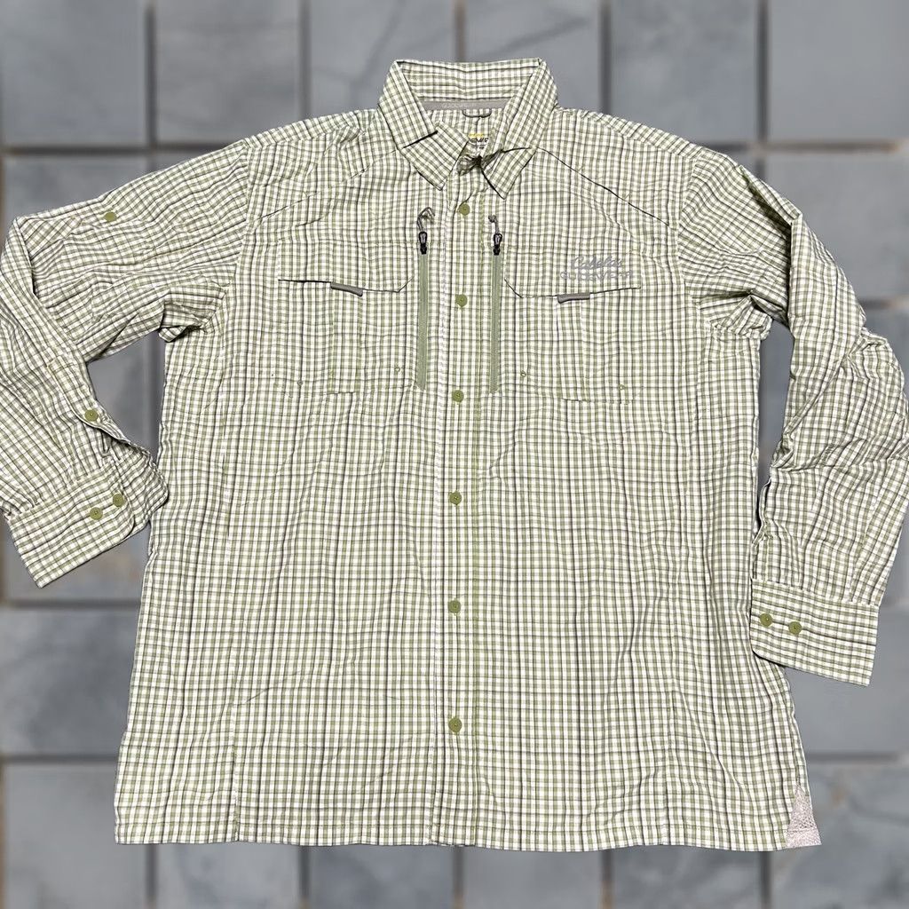 Vintage Cabela's Shirt Mens XL Guide Series Plaid Green Performance Fishing Long Sleeve Mens XL Green Shirt Size US XL / EU 56 / 4 - 1 Thumbnail