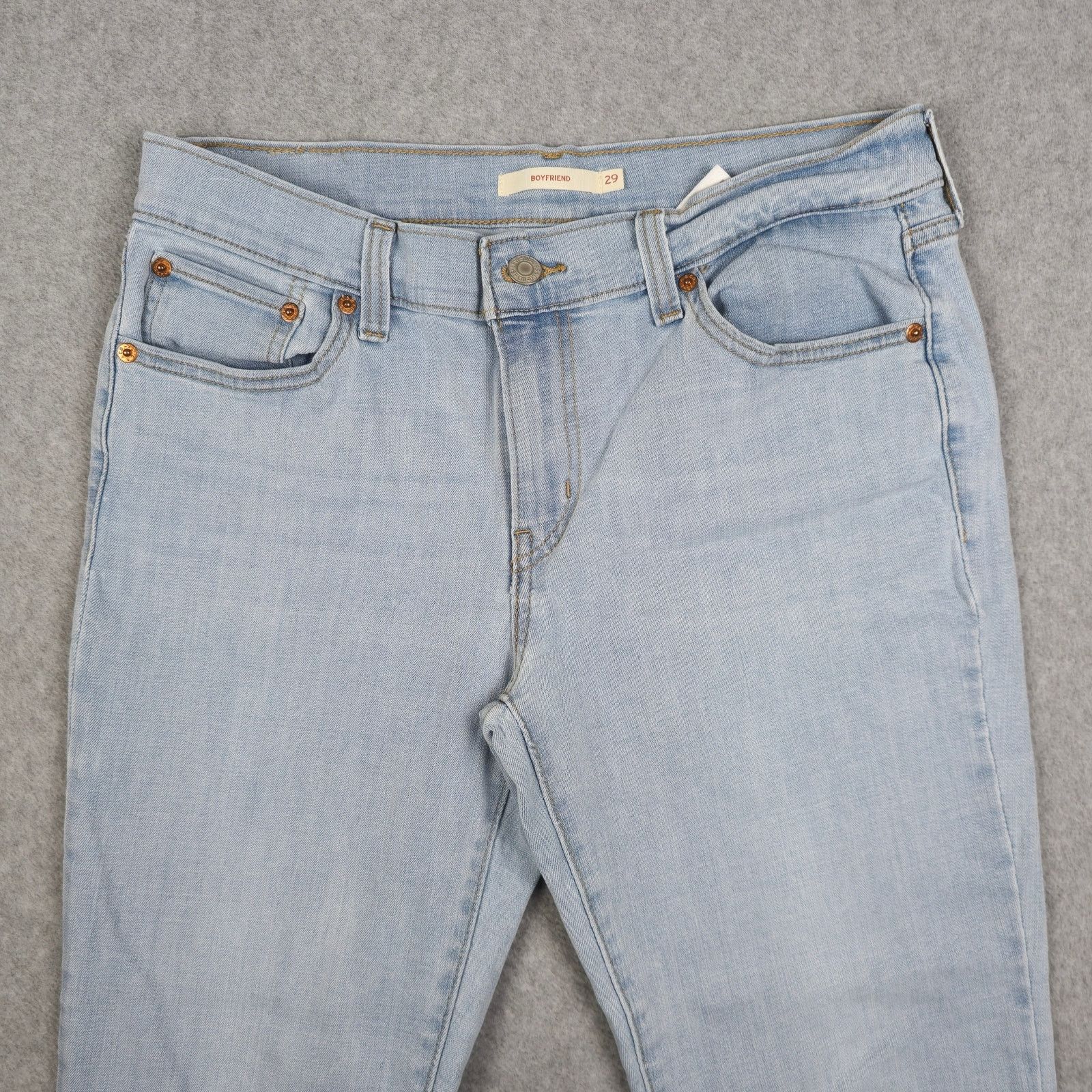 Levi's Levi's Womens 29x27 Boyfriend Jeans Light Wash Size 29" - 4 Thumbnail