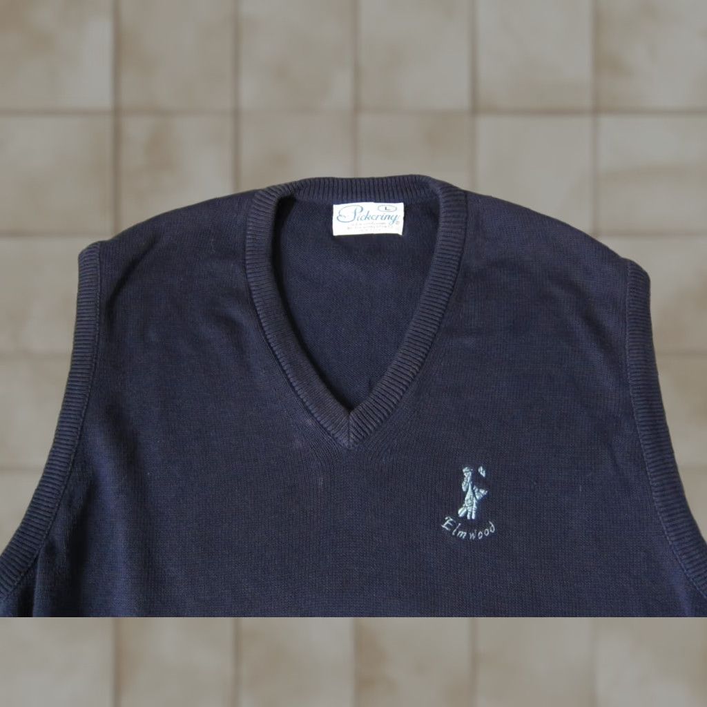 Vintage VINTAGE Pickering Sweater Vest Mens Regular Blue Knit Cotton Golf L Neckline V-Neck Size L Size US L / EU 52-54 / 3 - 1 Thumbnail