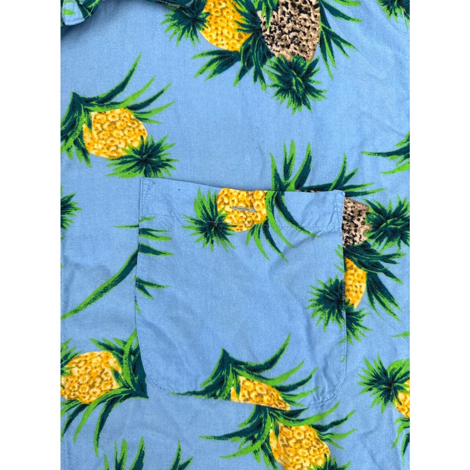 Vintage Puritan Hawaiian Shirt Mens XL Blue Floral All Over Print Button-Up 100% Rayon Size US XL / EU 56 / 4 - 6 Thumbnail