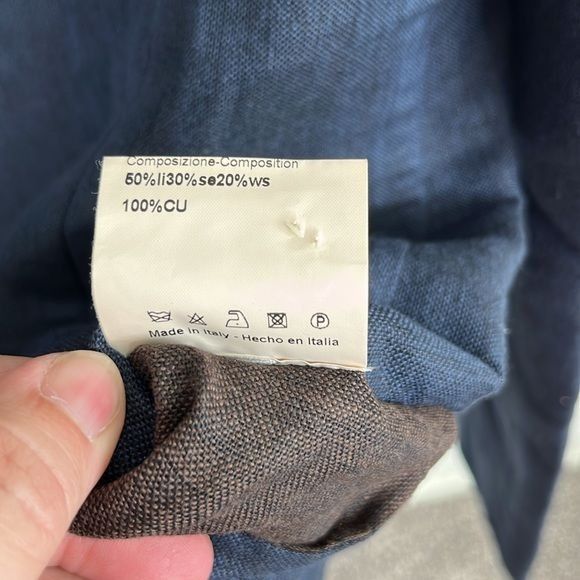 Brioni Brioni Men's Linen Wool Silk Deconstructed Blazer Size 48R - 6 Thumbnail